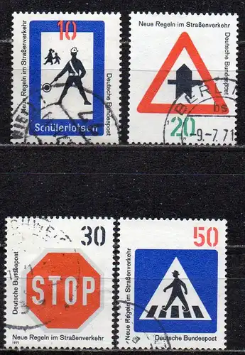 BRD, Mi-Nr. 665 - 668 gest., kompl., Neue Regeln im Straßenverkehr