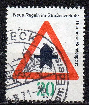 BRD, Mi-Nr. 666 gest., Neue Regeln im Straßenverkehr