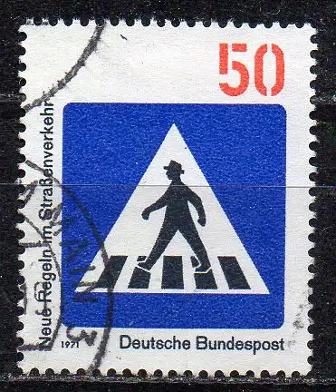 BRD, Mi-Nr. 668 gest., Neue Regeln im Straßenverkehr