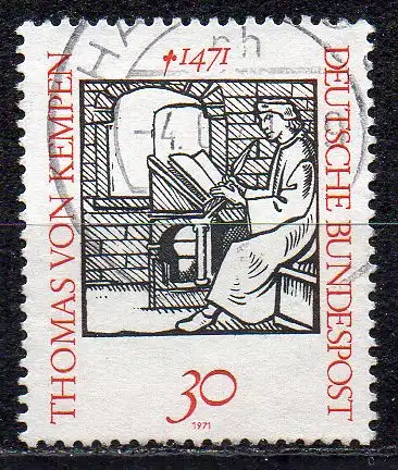 BRD, Mi-Nr. 674 gest., 500. Todestag von Thomas von Kempen