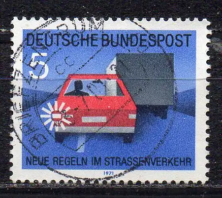BRD, Mi-Nr. 670 gest., Neue Regeln im Straßenverkehr