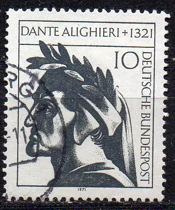 BRD, Mi-Nr. 693 gest., 650. Todestag von Dante Alighieri