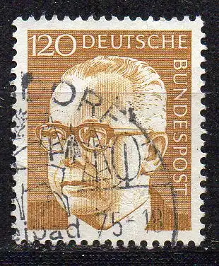 BRD, Mi-Nr. 691 gest., Bundespräsident Gustav Heinemann