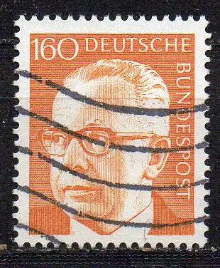 BRD, Mi-Nr. 692 gest., Bundespräsident Gustav Heinemann