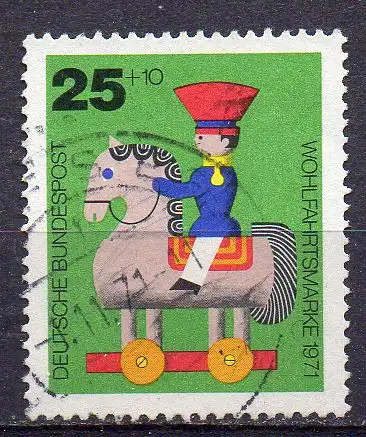 BRD, Mi-Nr. 706 gest., Wohlfahrt 1971 - Altes Holzspielzeug