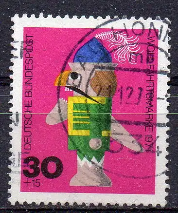 BRD, Mi-Nr. 707 gest., Wohlfahrt 1971 - Altes Holzspielzeug
