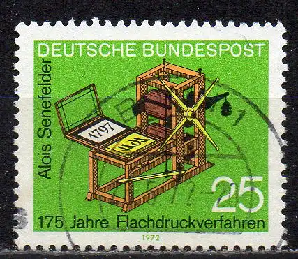 BRD, Mi-Nr. 715 gest., 175 Jahre Flachdruckverfahren