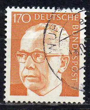 BRD, Mi-Nr. 731 gest., Bundespräsident Gustav Heinemann
