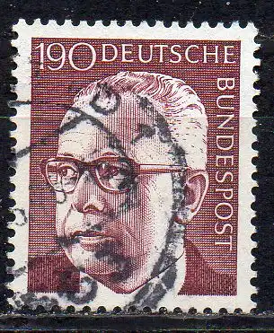 BRD, Mi-Nr. 732 gest., Bundespräsident Gustav Heinemann