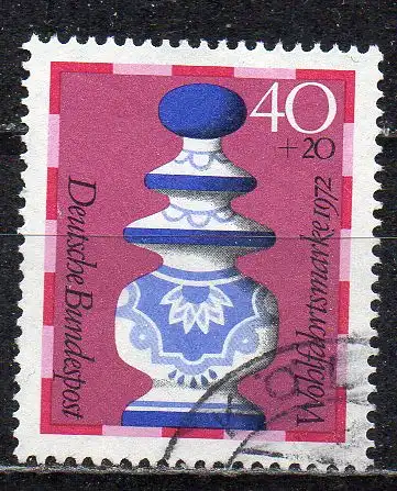 BRD, Mi-Nr. 744 gest., Wohlfahrt 1972 - Schachfiguren
