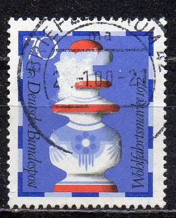 BRD, Mi-Nr. 745 gest., Wohlfahrt 1972 - Schachfiguren