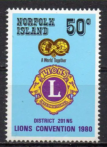 Norfolk Inseln, Mi-Nr. 237 **, Lions-Club