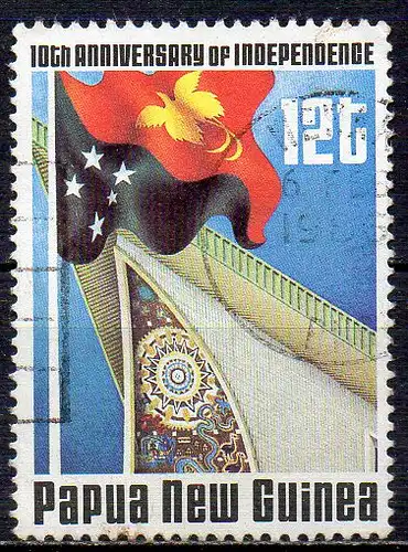 Papua Neuguinea, Mi-Nr. 503 gest., 10 Jahre Unabhängigkeit