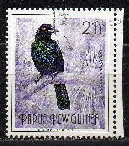 Papua Neuguinea, Mi-Nr. 647 I II gest., Paradiesvogel