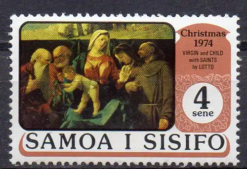 Samoa, Mi-Nr. 307 *, Weihnachten 1974