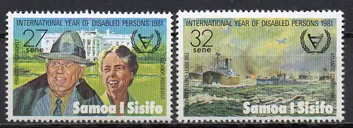 Samoa, Mi-Nr. 452 + 453 **, Internationales Jahr der Behinderten 1981
