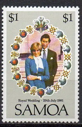 Samoa, Mi-Nr. 463 **, Hochzeit Prinz Charles u. Lady Di