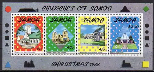 Samoa, Block Mi-Nr. 45 **, Weihnachten 1988