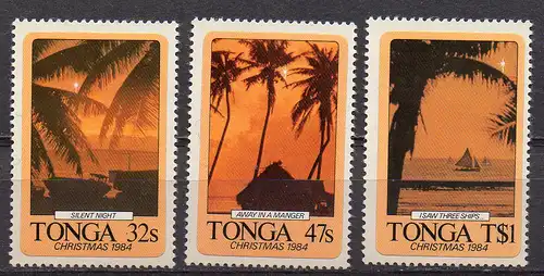 Tonga, Mi-Nr. 902 - 904 **, kompl., Weihnachten 1984