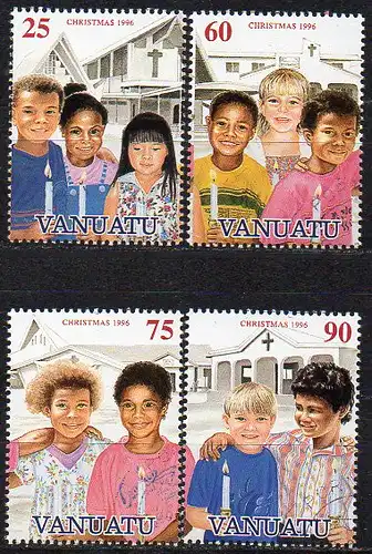 Vanuatu, Mi-Nr. 1020 - 1023 gest., kompl., Weihnachten 1996