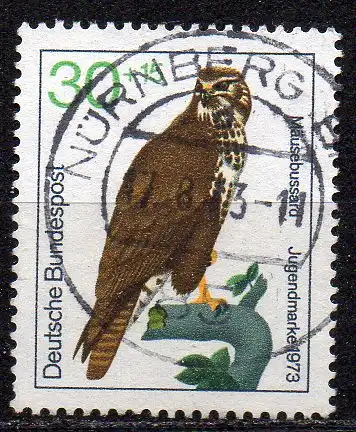 BRD, Mi-Nr. 755 gest., Jugend 1973 - Greifvögel