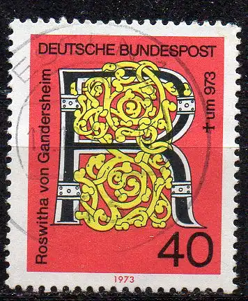 BRD, Mi-Nr. 770 gest., 1000. Todestag von Roswitha von Gandersheim