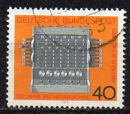 BRD, Mi-Nr. 778 gest., 350 Jahre Rechenmaschine
