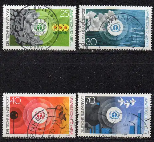 BRD, Mi-Nr. 774 - 777 gest., kompl., Umweltschutz