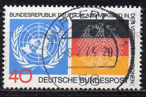 BRD, Mi-Nr. 781 gest., Aufnahme der Bundesrepublik in die UNO