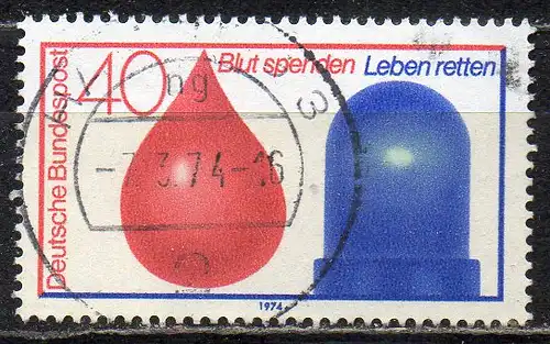 BRD, Mi-Nr. 797 gest., Blutspendedienst
