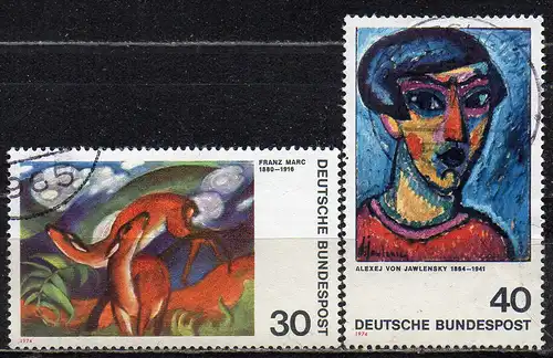 BRD, Mi-Nr. 798 - 799 gest., kompl., Deutscher Expressionismus