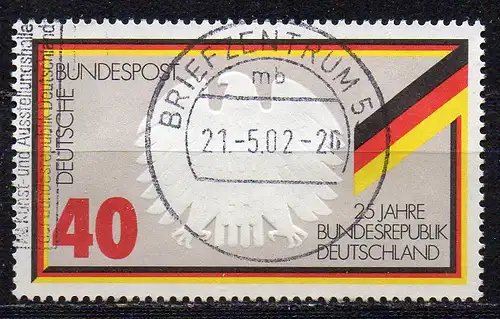 BRD, Mi-Nr. 807 gest., 25 Jahre Bundesrepublik Deutschland, aus Block 10