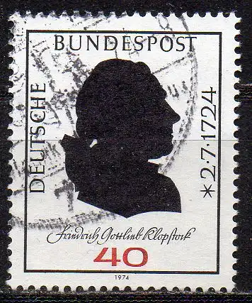 BRD, Mi-Nr. 809 gest., Friedrich Gottlieb Klopstock