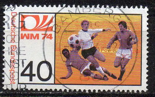 BRD, Mi-Nr. 812 gest., Fußballweltmeisterschaft 1974 Deutschland
