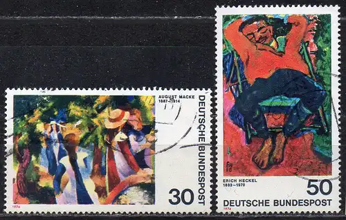BRD, Mi-Nr. 816 - 817 gest., kompl., Deutscher Expressionismus