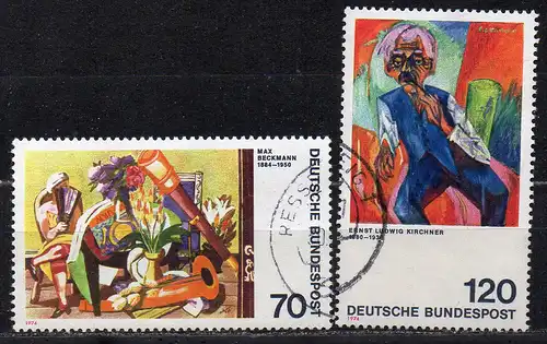 BRD, Mi-Nr. 822 - 823 gest., kompl., Deutscher Expressionismus