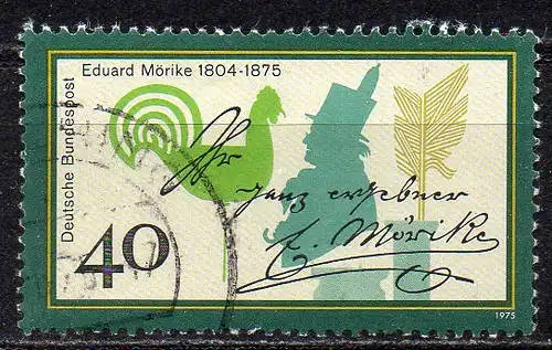 BRD, Mi-Nr. 842 gest., 100. Todestag von Eduard Mörike