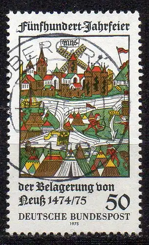 BRD, Mi-Nr. 843 gest., 500. Jahrestag der Belagerung der Stadt Neuss