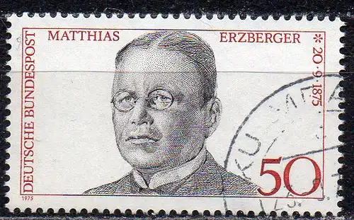 BRD, Mi-Nr. 865 gest., 100. Geburtstag von Mathias Erzberger