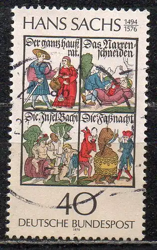 BRD, Mi-Nr. 877 gest., 400. Todestag von Hans Sachs