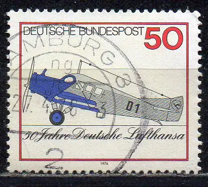 BRD, Mi-Nr. 878 gest., 50 Jahre Deutsche Lufthansa