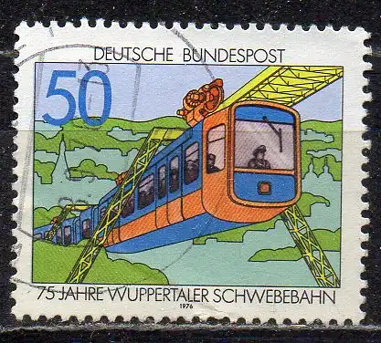 BRD, Mi-Nr. 881 gest., 75 Jahre Wuppertaler Schwebebahn