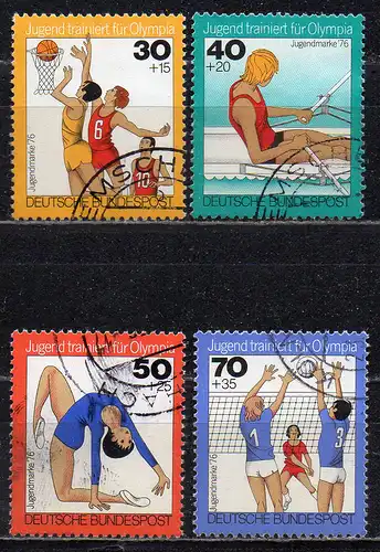 BRD, Mi-Nr. 882 - 885 gest., kompl., Jugend 1976 - Sportmotive