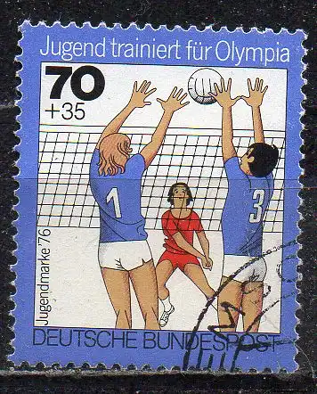 BRD, Mi-Nr. 885 gest., Jugend 1976 - Volleyball