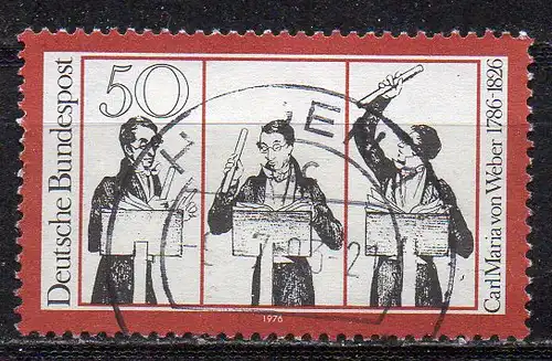 BRD, Mi-Nr. 894 gest., 150. Todestag von Carl Maria von Weber