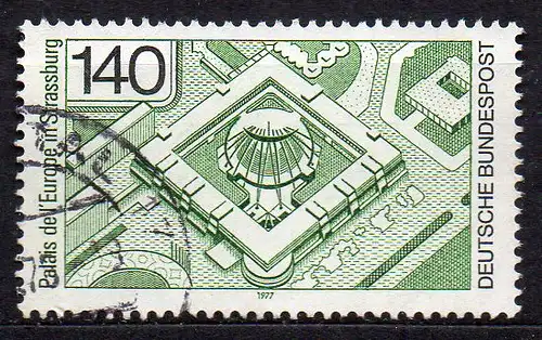 BRD, Mi-Nr. 921 gest., Einweihung des Palates des Europarats in Straßburg