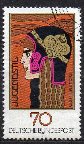 BRD, Mi-Nr. 924 gest., aus Block 14, 75 Jahre Jugendstil in Deutschland