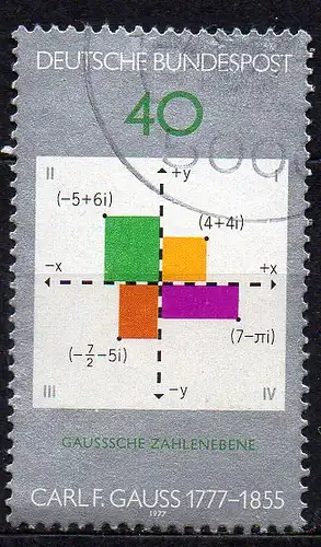 BRD, Mi-Nr. 928 gest., 200. Geburtstag von Carl Friedrich Gauß