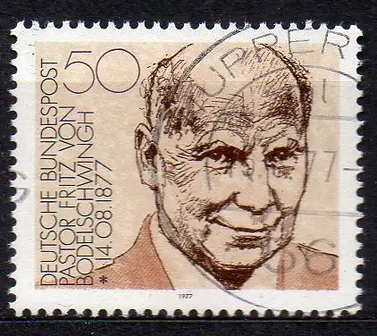 BRD, Mi-Nr. 942 gest., 100. Geburtstag von Friedrich von Bodelschwingh