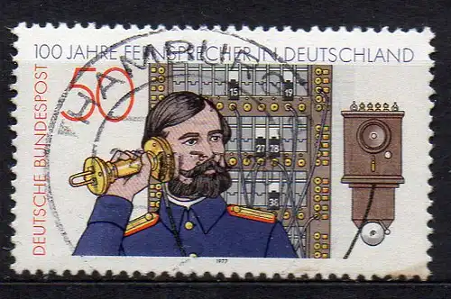 BRD, Mi-Nr. 947 gest., 100 Jahre Telefon in Deutschland